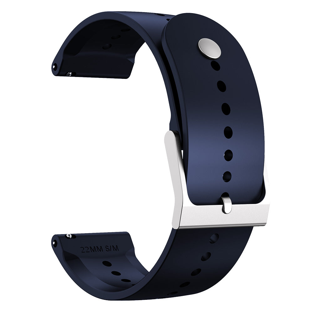 For Garmin Vivoactive 4 Garmin Venu 2 Universal 22mm Soft Silicone Watch Band Strap Replacement with Steel Buckle