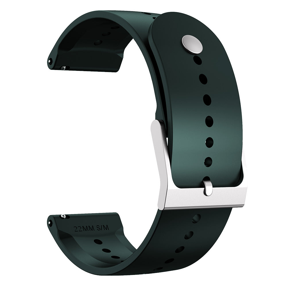 For Garmin Vivoactive 4 Garmin Venu 2 Universal 22mm Soft Silicone Watch Band Strap Replacement with Steel Buckle