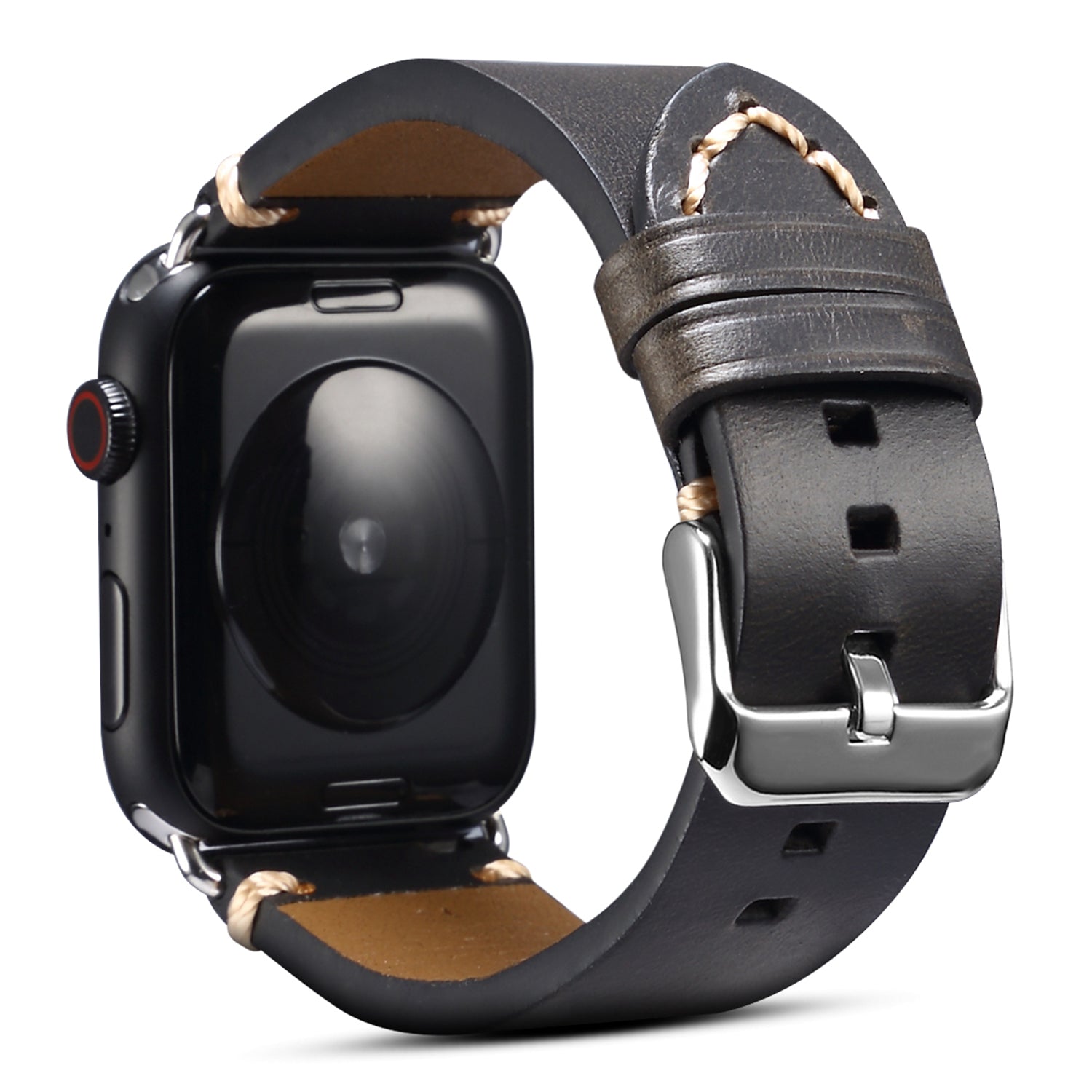For Apple Watch Series 8 7 41mm Series 6 5 4 SE SE (2022) 40mm Series 3 2 1 38mm DOL Cowhide Leather Watch Band Adjustable Pin Buckle Replacement Wrist Strap
