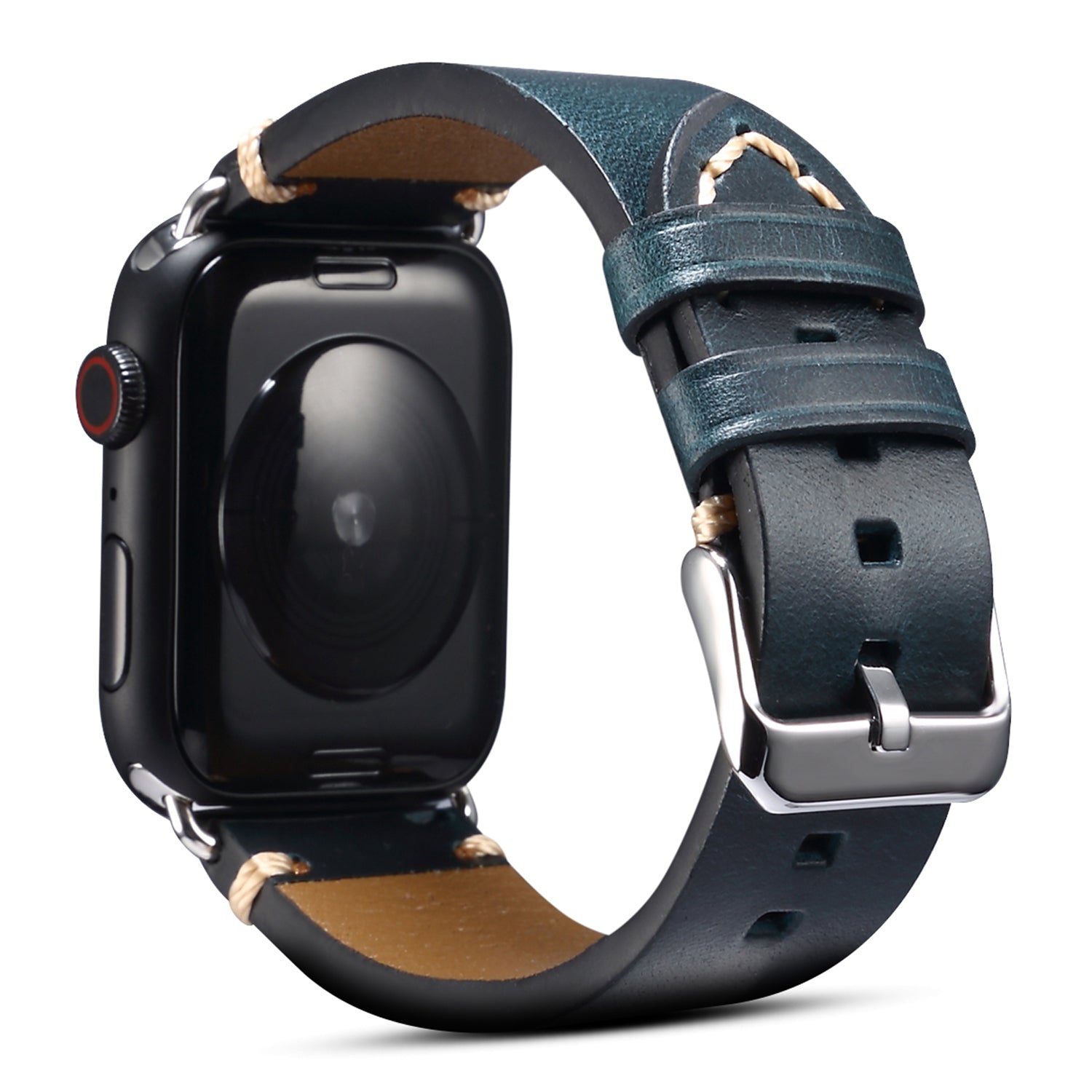 For Apple Watch Series 8 7 41mm Series 6 5 4 SE SE (2022) 40mm Series 3 2 1 38mm DOL Cowhide Leather Watch Band Adjustable Pin Buckle Replacement Wrist Strap