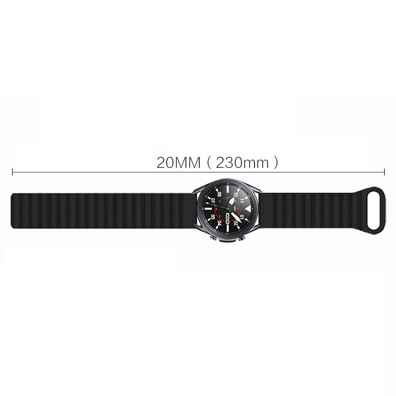 For Google Pixel Watch 2 Pixel Watch Dual-Color Silicone Replacement Strap 20mm Adjustable Magnetic Closure Watch Band