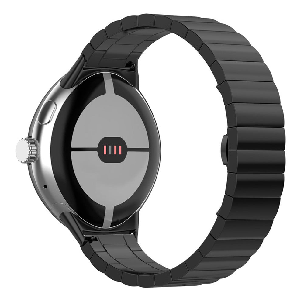For Google Pixel Watch 2 Pixel Watch Quick Release Metal Band Butterfly Buckle Clasp Bracelet Watch Strap