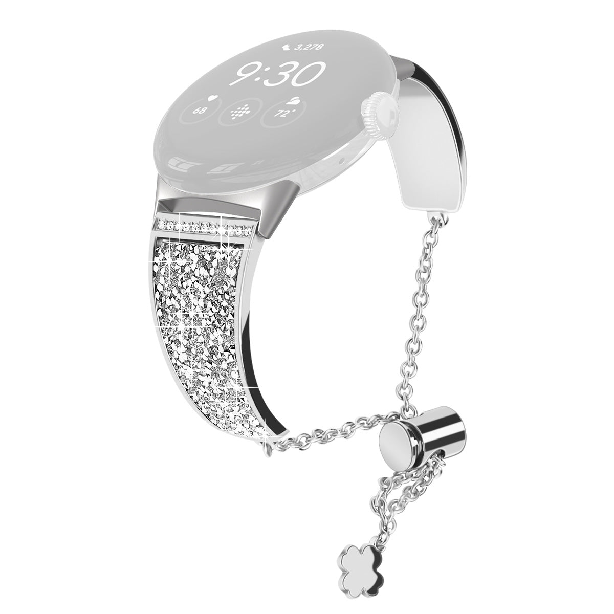 Til Google Pixel Watch 2 Pixel Watch Rhinestone Decor Bling Metal Chain Band Udskiftning Armbånd Urrem