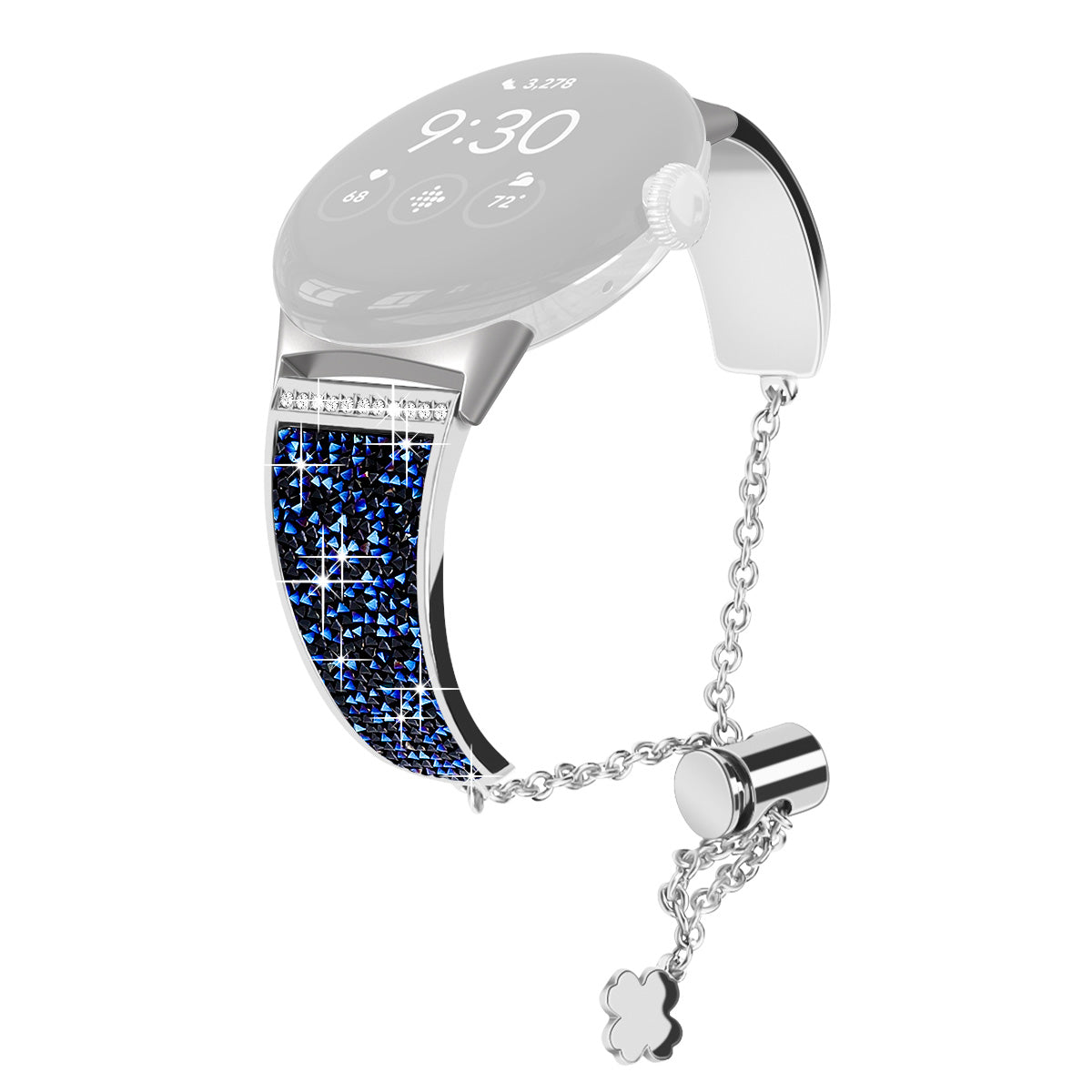 Til Google Pixel Watch 2 Pixel Watch Rhinestone Decor Bling Metal Chain Band Udskiftning Armbånd Urrem