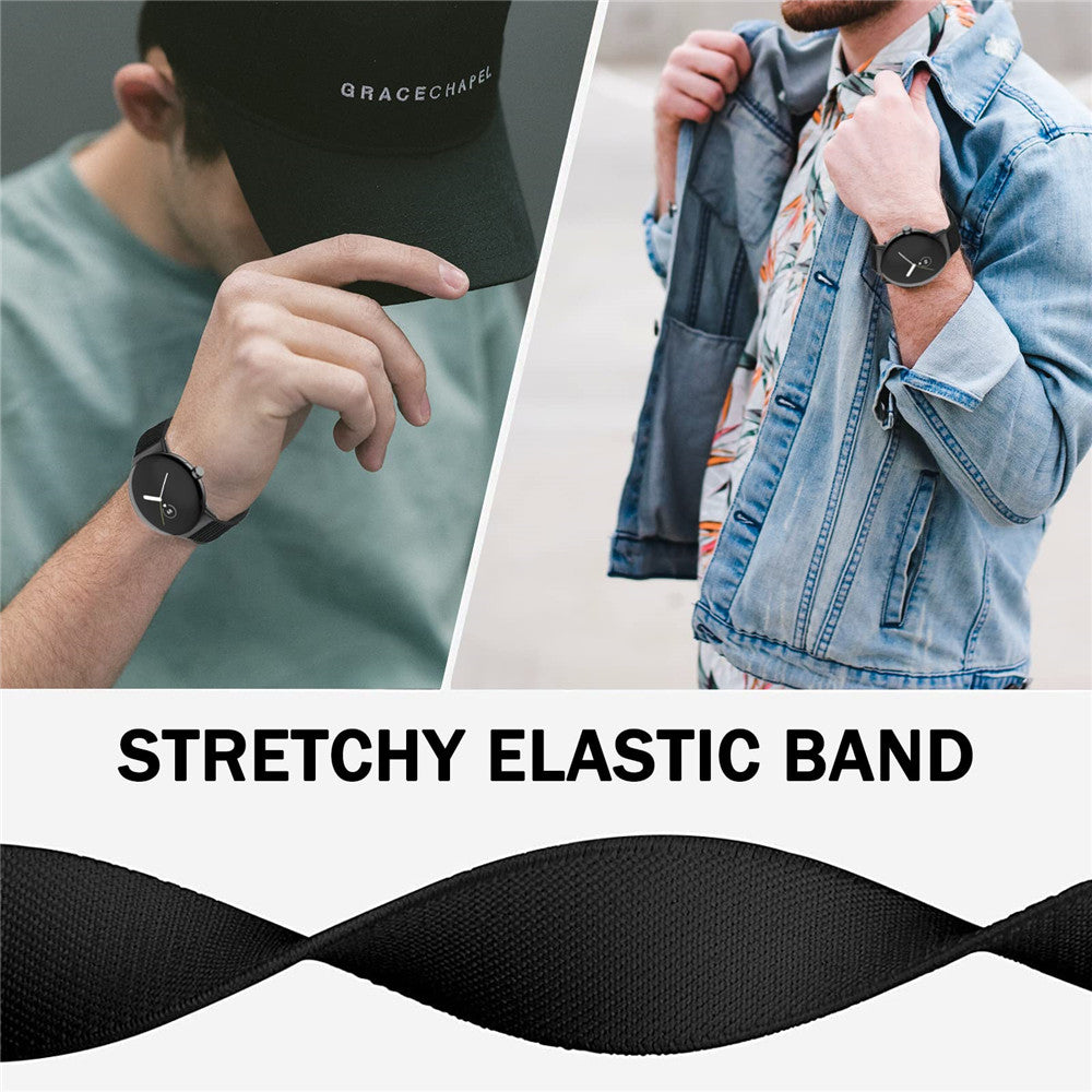 For Google Pixel Watch 2 Pixel Watch Nylon Strap Adjustable Watchband Smart Bracelet Breathable Band with Loop Buckle for Women Men