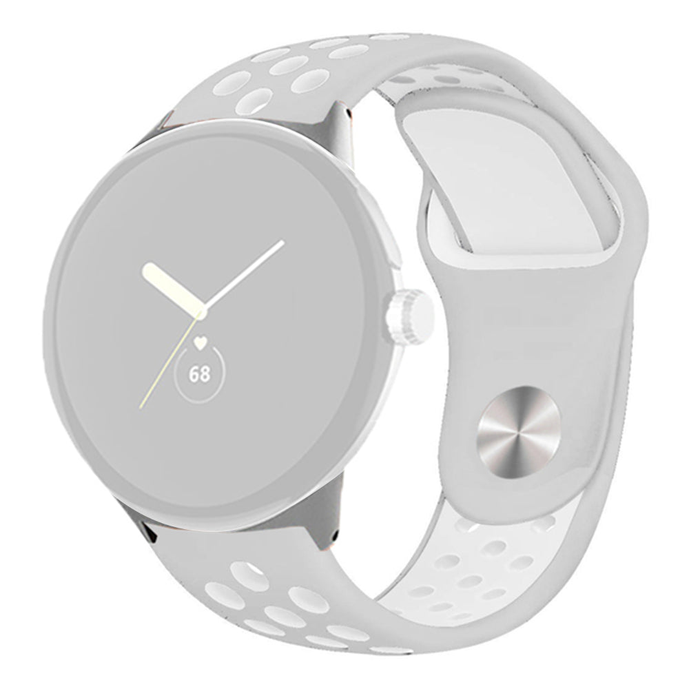 For Google Pixel Watch 2 Pixel Watch Adjustable Silicone Band Dual-color Sport Wristbands Replacement Watch Strap