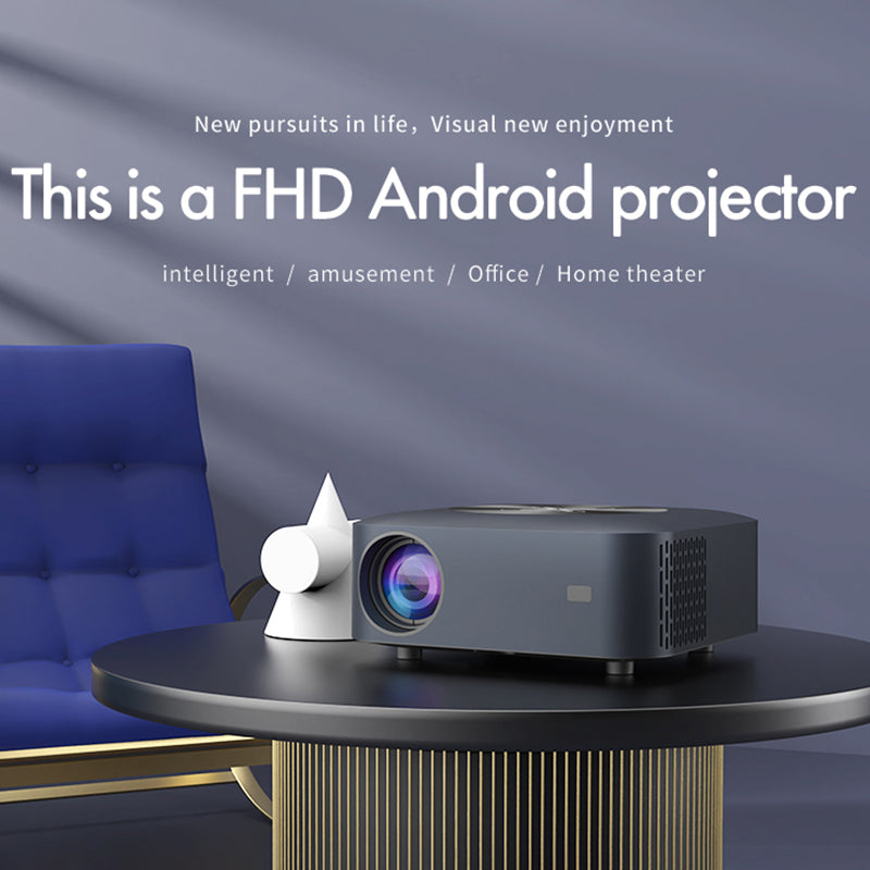 H29 1080P HD Projector Home Theater Projector with HD USB Audio Interface for Office Conference (No Battery)