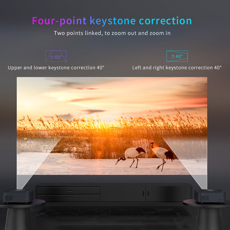 H29 1080P HD Projector Home Theater Projector with HD USB Audio Interface for Office Conference (No Battery)