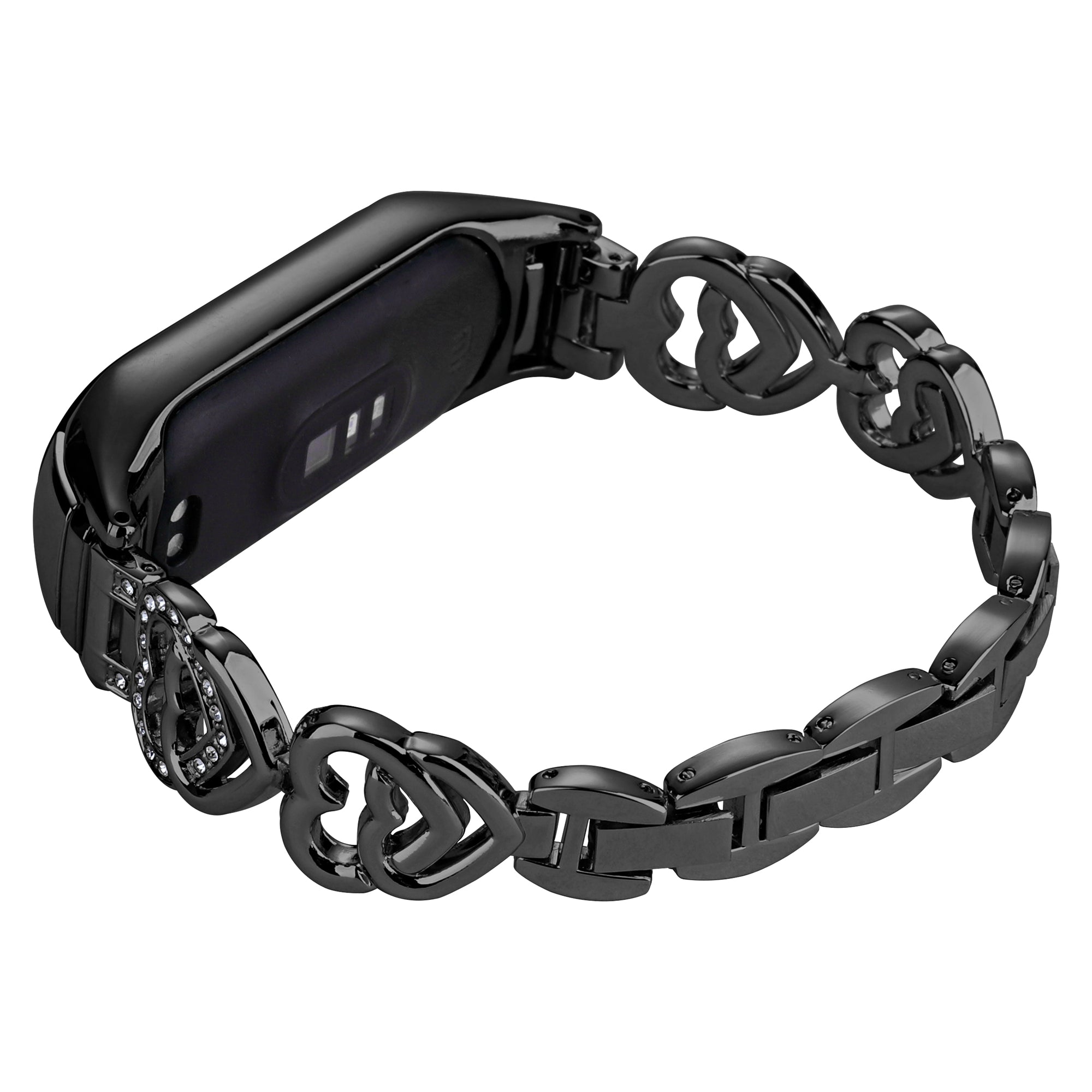 For Xiaomi Mi Band 5 Band 6 Replacement Watch Strap Rhinestone Decoration Metal Watchband