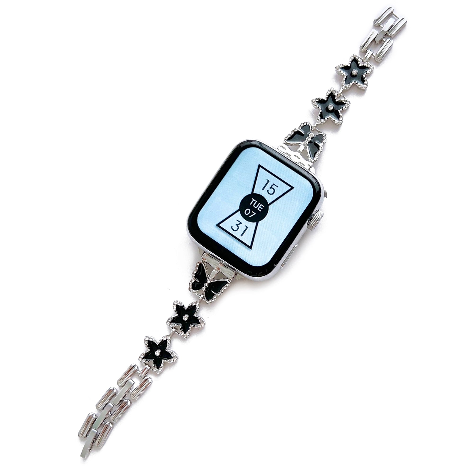Watch Band for Apple Watch Ultra 49mm Series 9 8 7 45mm Series 6 5 4 SE (2022) (2023) SE 44mm Series 3 2 1 42mm Jewelry Metal Bracelet Strap