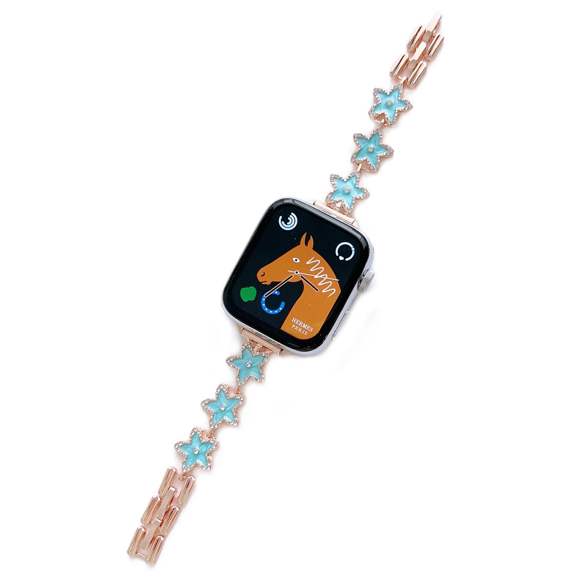 Watch Band for Apple Watch Ultra 49mm Series 9 8 7 45mm Series 6 5 4 SE (2022) (2023) SE 44mm Series 3 2 1 42mm Jewelry Metal Bracelet Strap
