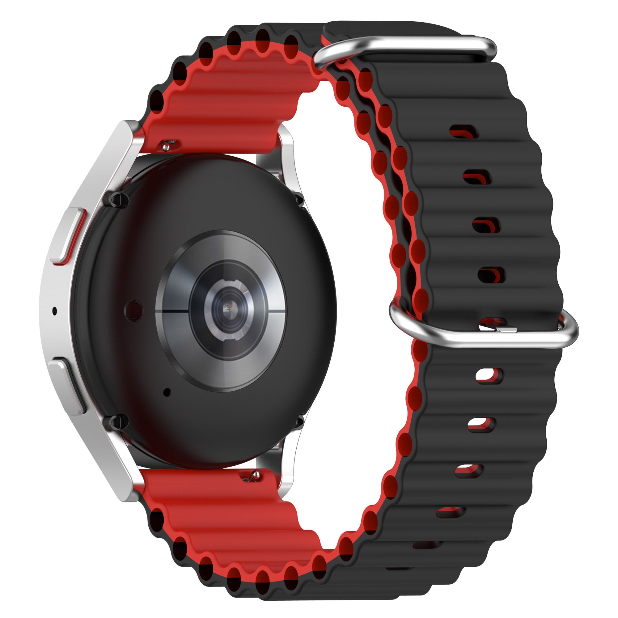 For Huami Amazfit GTS 4 GTS 4 Mini GTS 3 Dual Color Silicone Watch Strap 20mm Wave Design Adjustable Wrist Band