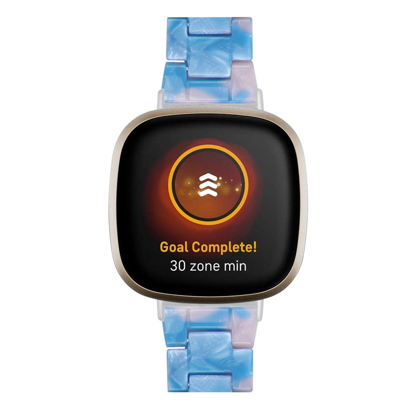 Resin Band for Fitbit Versa 4 Sense 2 20mm Lightweight Watch Strap Bracelet with Stainless Steel Buckle