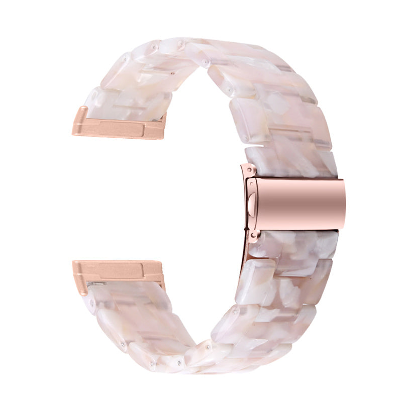Resin Band for Fitbit Versa 4 Sense 2 20mm Lightweight Watch Strap Bracelet with Stainless Steel Buckle