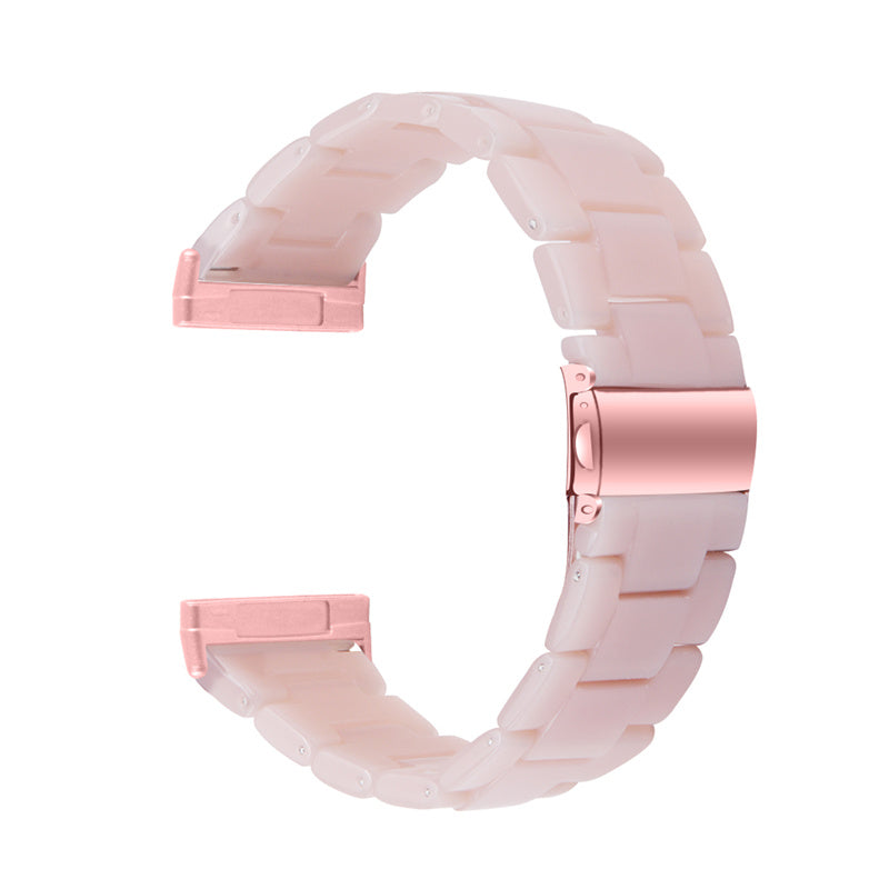 Resin Band for Fitbit Versa 4 Sense 2 20mm Lightweight Watch Strap Bracelet with Stainless Steel Buckle