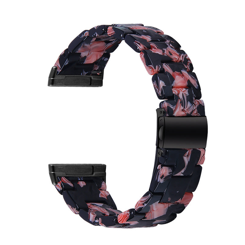 Resin Band for Fitbit Versa 4 Sense 2 20mm Lightweight Watch Strap Bracelet with Stainless Steel Buckle