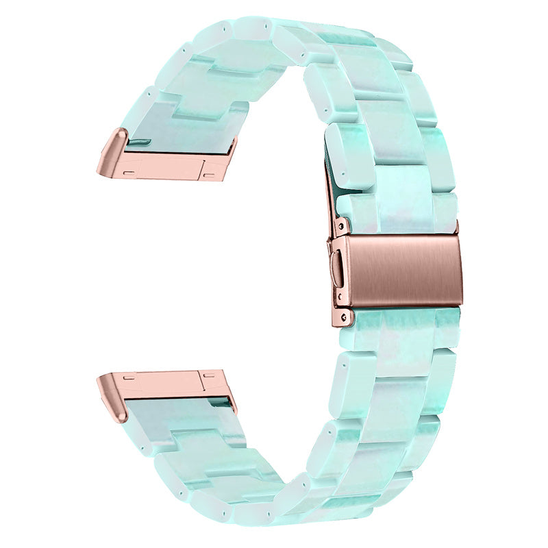 Resin Band for Fitbit Versa 4 Sense 2 20mm Lightweight Watch Strap Bracelet with Stainless Steel Buckle