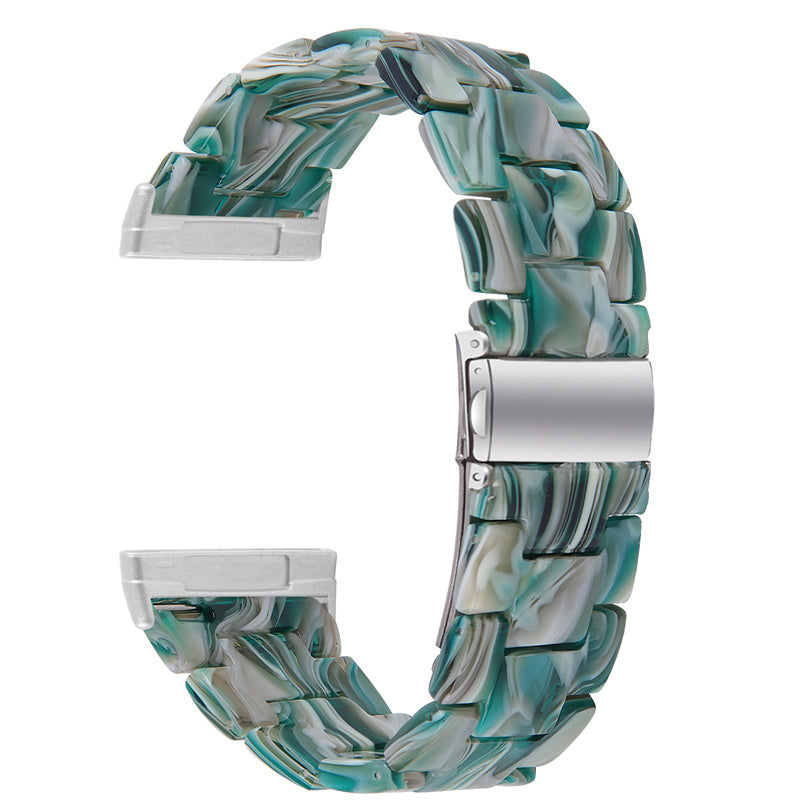 Resin Band for Fitbit Versa 4 Sense 2 20mm Lightweight Watch Strap Bracelet with Stainless Steel Buckle