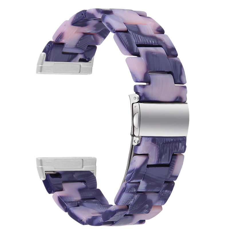 Resin Band for Fitbit Versa 4 Sense 2 20mm Lightweight Watch Strap Bracelet with Stainless Steel Buckle