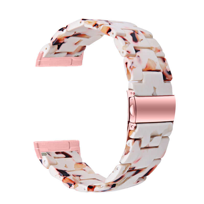Resin Band for Fitbit Versa 4 Sense 2 20mm Lightweight Watch Strap Bracelet with Stainless Steel Buckle