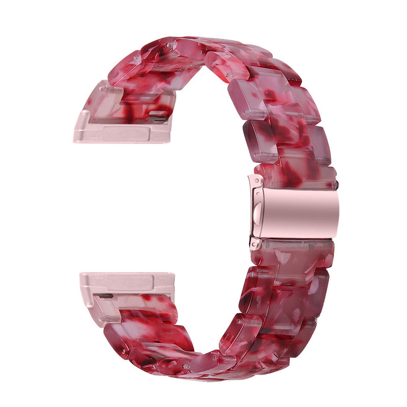 Watch Band for Fitbit Versa 4 Sense 2 20mm Resin Watchband Stainless Steel Buckle Replacement Strap