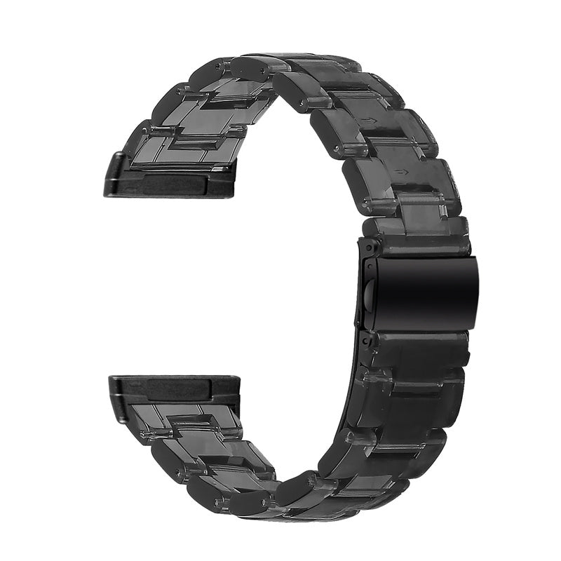 Watch Band for Fitbit Versa 4 Sense 2 20mm Resin Watchband Stainless Steel Buckle Replacement Strap