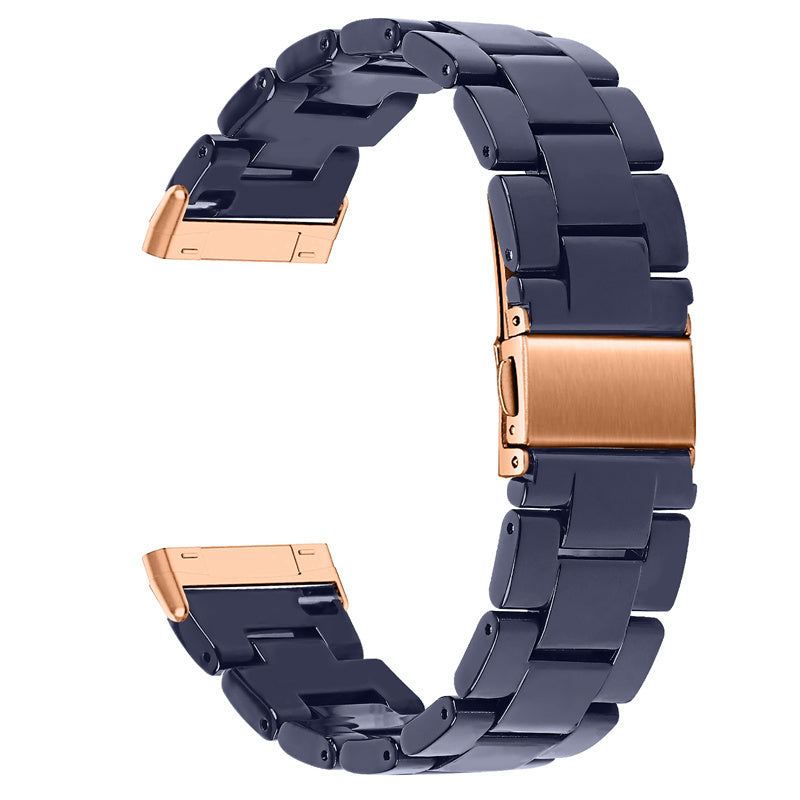 Watch Band for Fitbit Versa 4 Sense 2 20mm Resin Watchband Stainless Steel Buckle Replacement Strap