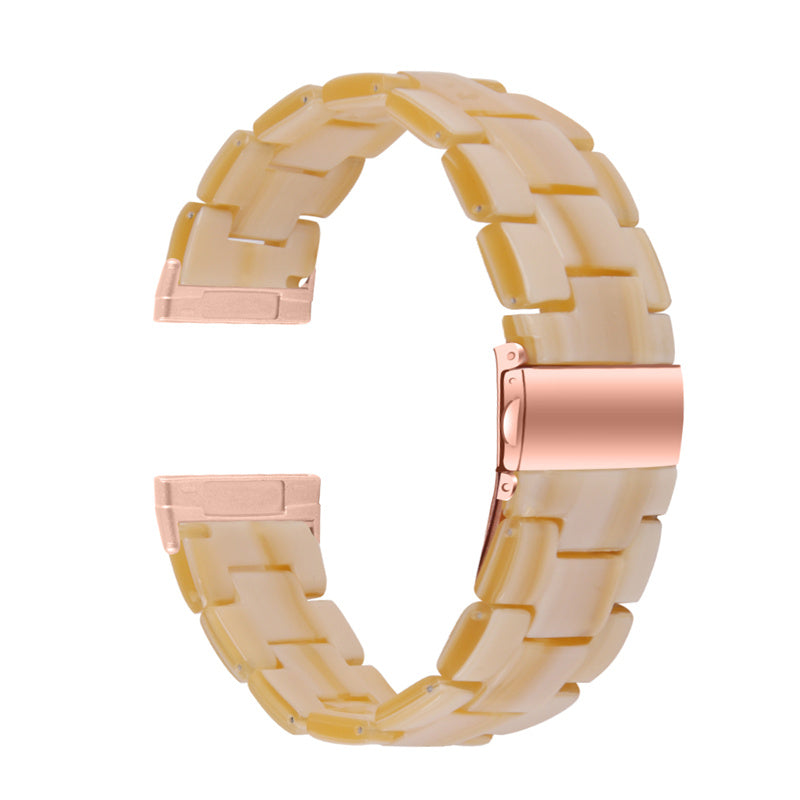 Watch Band for Fitbit Versa 4 Sense 2 20mm Resin Watchband Stainless Steel Buckle Replacement Strap