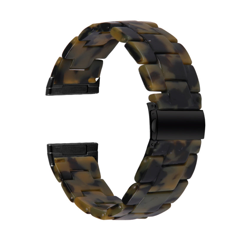 Watch Band for Fitbit Versa 4 Sense 2 20mm Resin Watchband Stainless Steel Buckle Replacement Strap