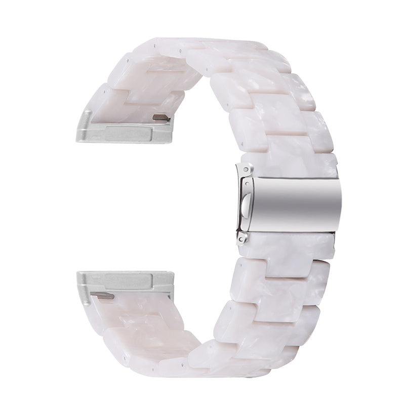 Watch Band for Fitbit Versa 4 Sense 2 20mm Resin Watchband Stainless Steel Buckle Replacement Strap
