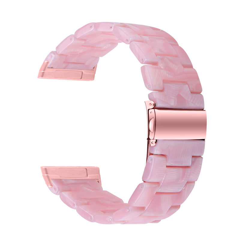 Watch Band for Fitbit Versa 4 Sense 2 20mm Resin Watchband Stainless Steel Buckle Replacement Strap