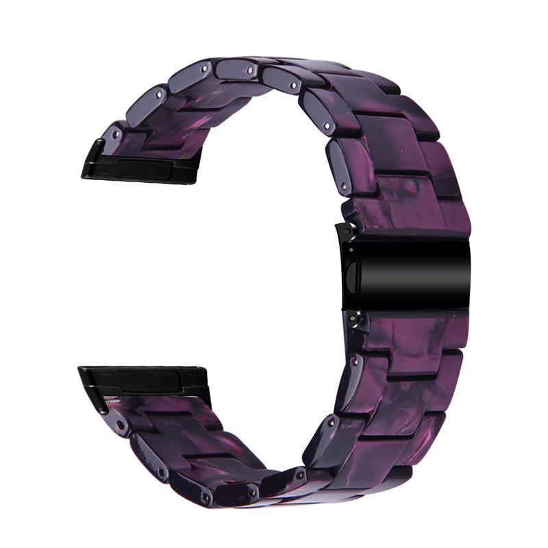 Watch Band for Fitbit Versa 4 Sense 2 20mm Resin Watchband Stainless Steel Buckle Replacement Strap