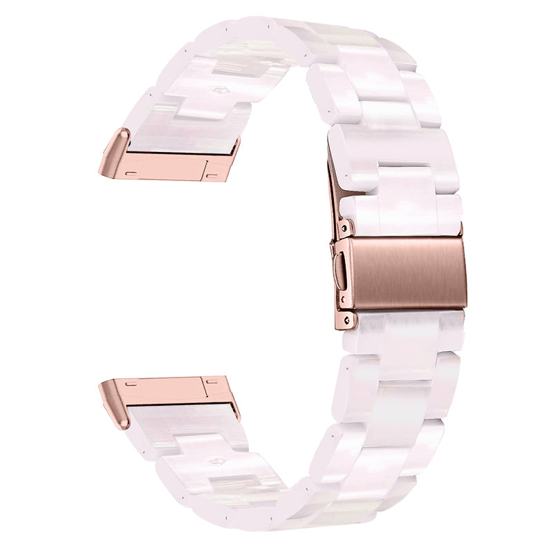 Watch Band for Fitbit Versa 4 Sense 2 20mm Resin Watchband Stainless Steel Buckle Replacement Strap