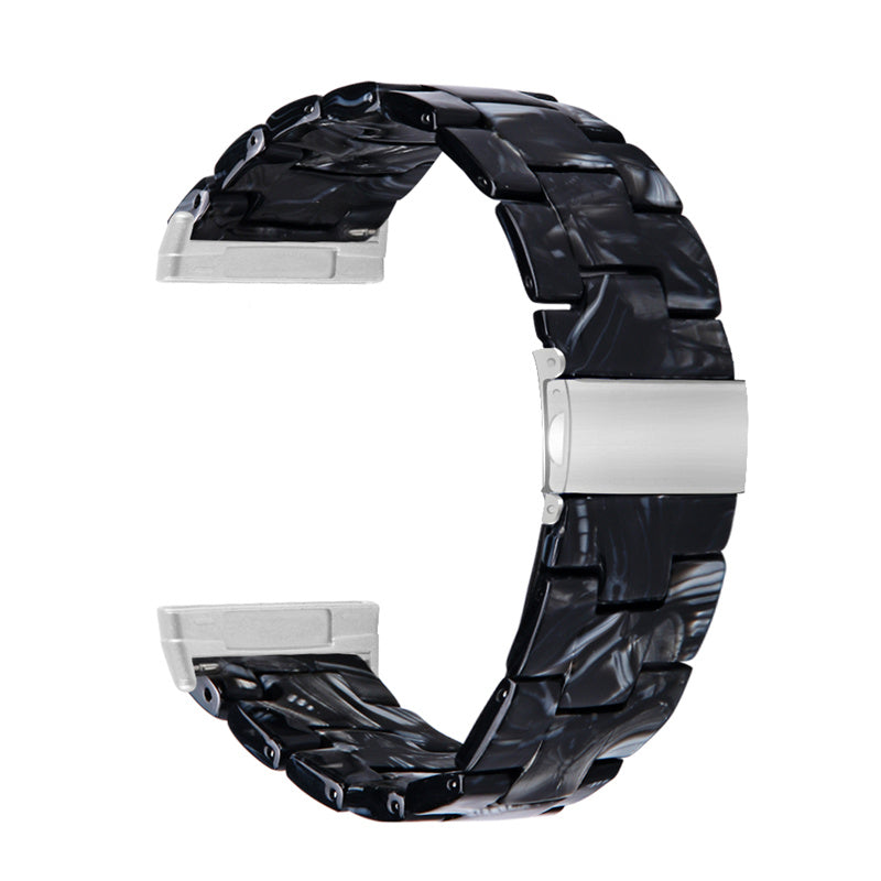 Watch Band for Fitbit Versa 4 Sense 2 20mm Resin Watchband Stainless Steel Buckle Replacement Strap