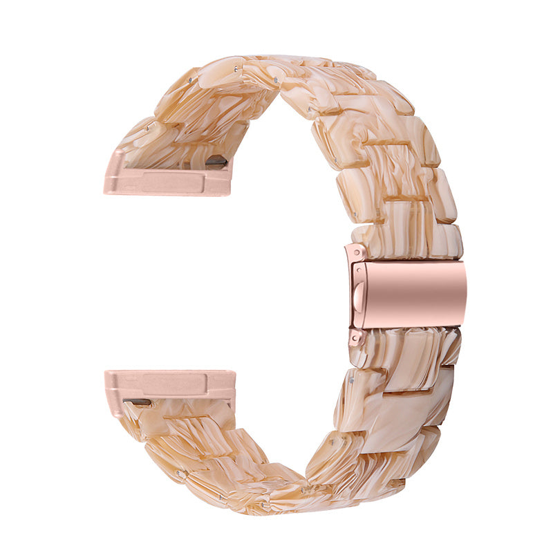 Watch Band for Fitbit Versa 4 Sense 2 20mm Resin Watchband Stainless Steel Buckle Replacement Strap
