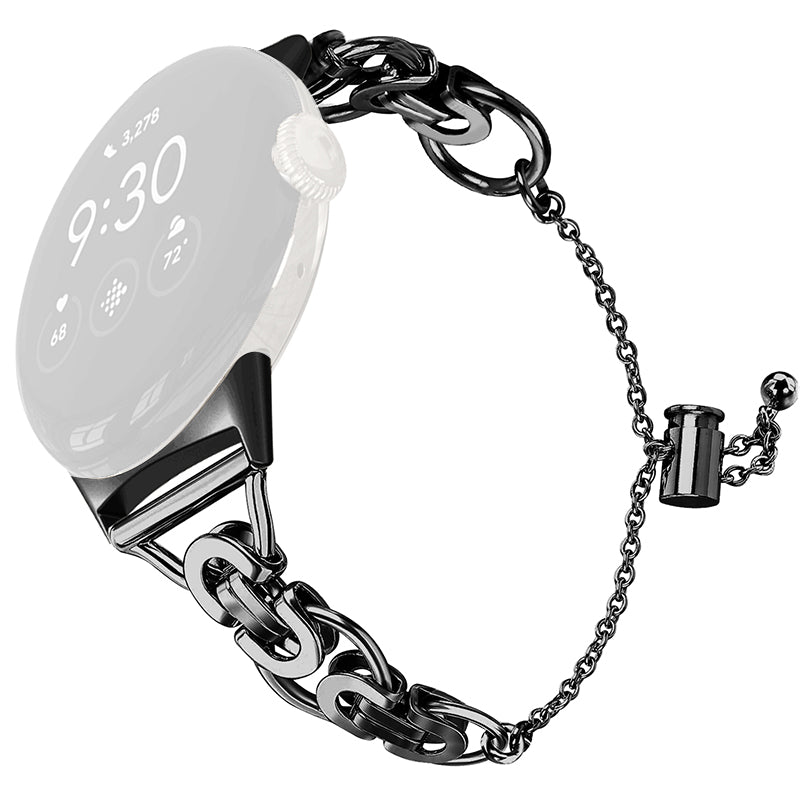 For Google Pixel Watch 2 Pixel Watch Bead Chain Smartwatch Strap Replacement Stainless Strap Bracelet Strap