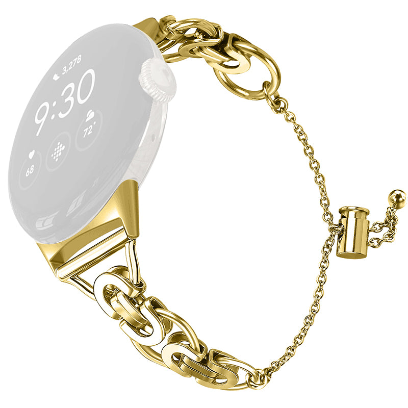 For Google Pixel Watch 2 Pixel Watch Bead Chain Smartwatch Strap Replacement Stainless Strap Bracelet Strap