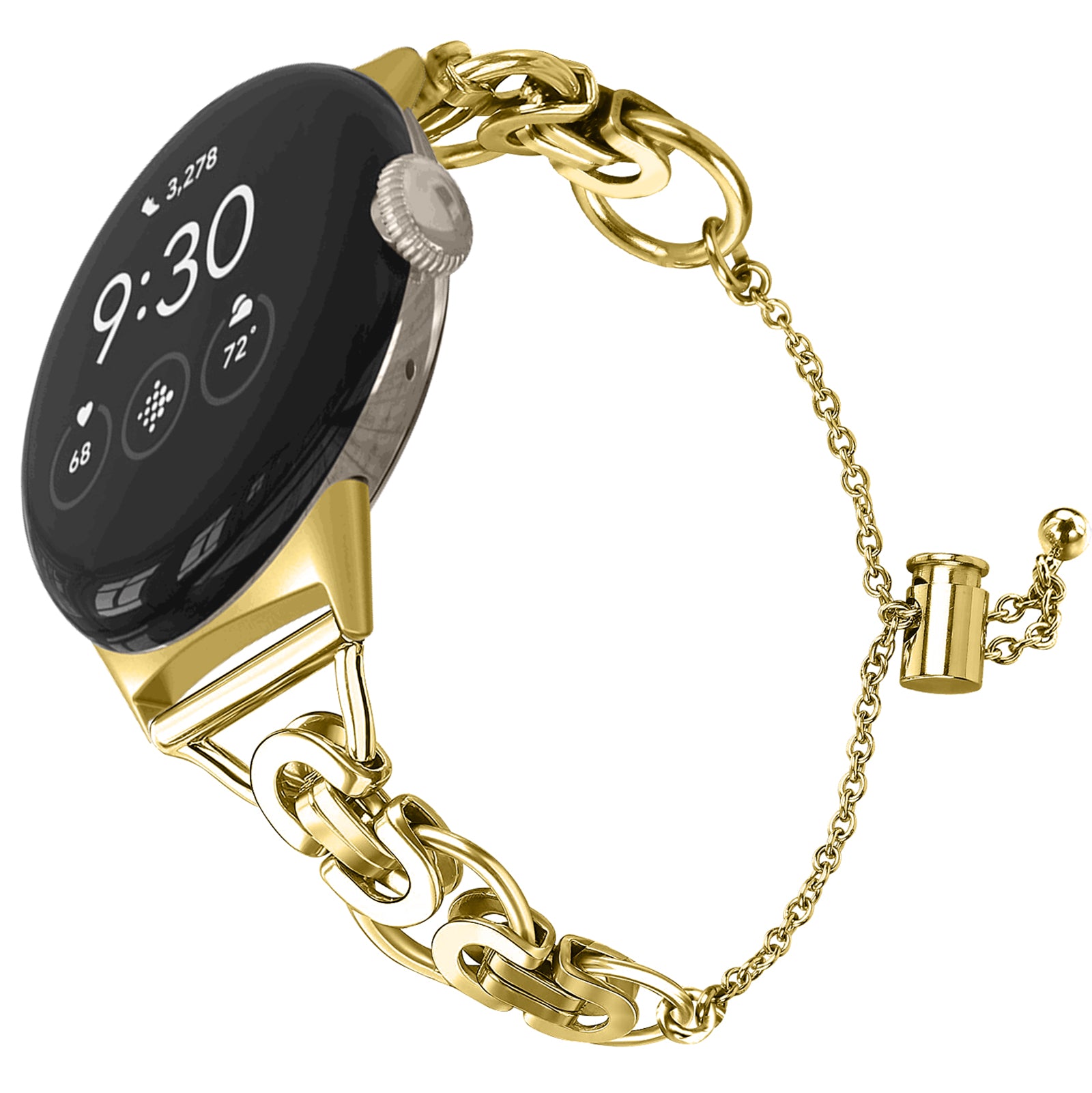 For Google Pixel Watch 2 Pixel Watch Bead Chain Smartwatch Strap Replacement Stainless Strap Bracelet Strap
