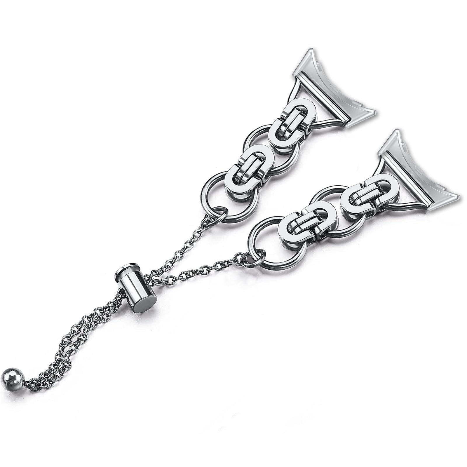 For Google Pixel Watch 2/Pixel Watch Smartwatch Strap Replacement Bead Chain Stainless Strap Bracelet Strap - Silver