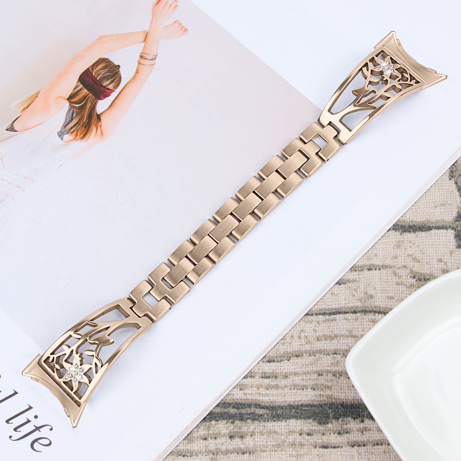Metal Watch Band for Google Pixel Watch 2 Pixel Watch Rhinestone Decorated Watch Strap