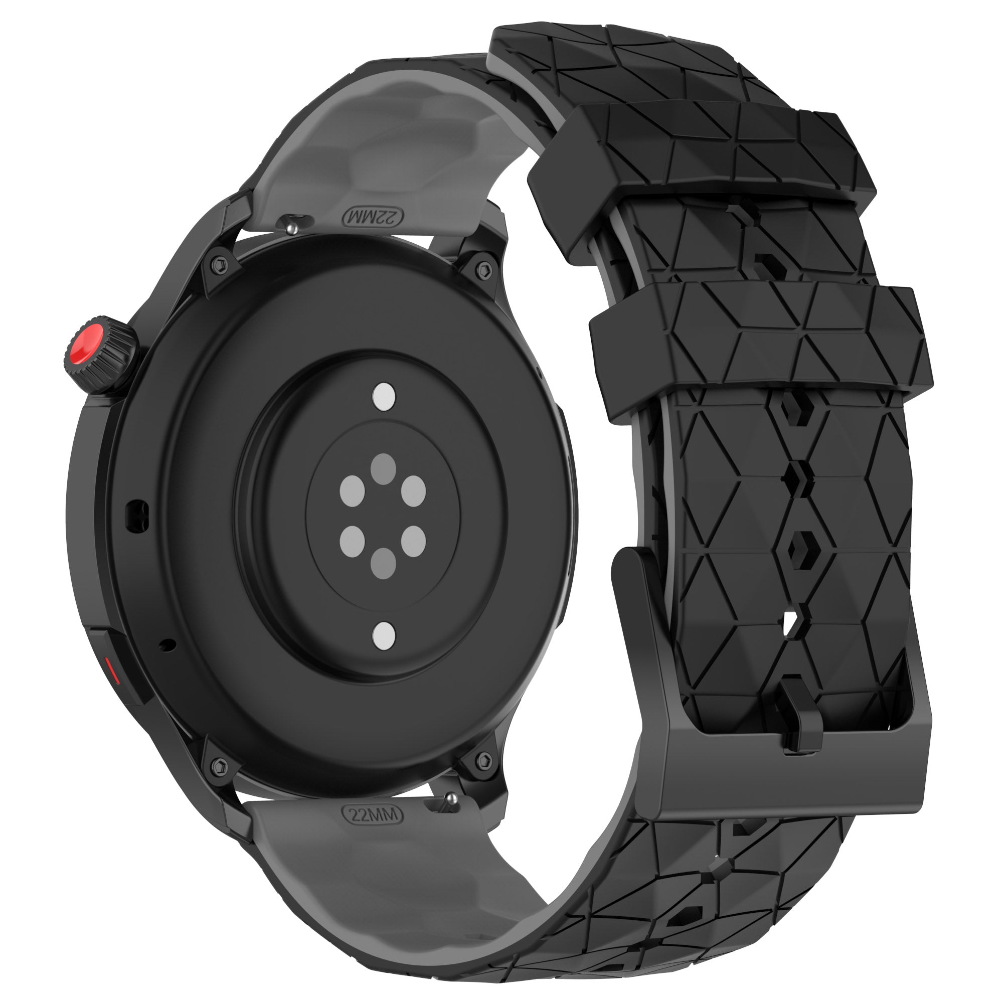 Silicone Watch Bands for Garmin Move Trend 20mm Dual Color Football Pattern Sports Strap
