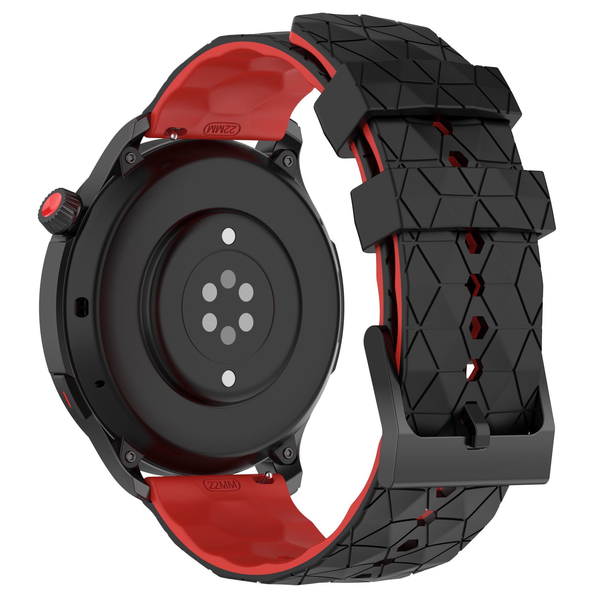 Silicone Watch Bands for Garmin Move Trend 20mm Dual Color Football Pattern Sports Strap