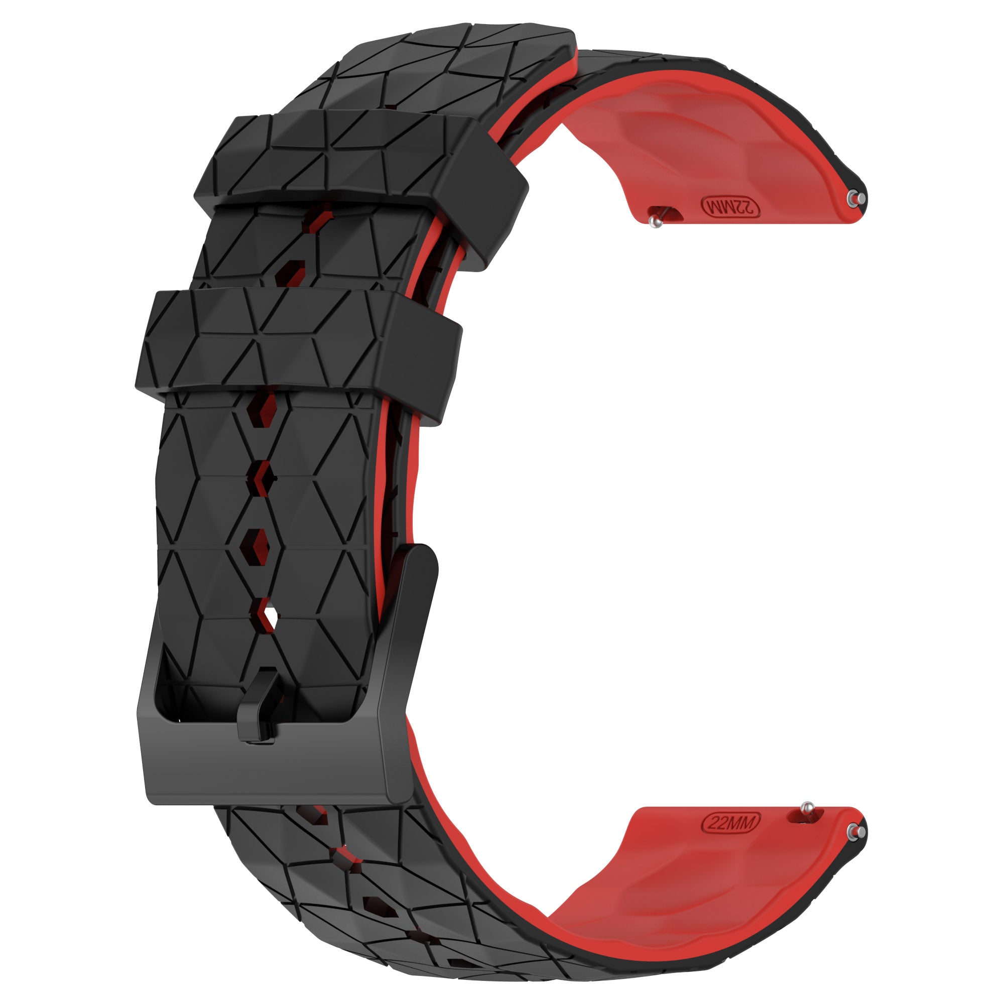 Silicone Watch Bands for Garmin Move Trend 20mm Dual Color Football Pattern Sports Strap