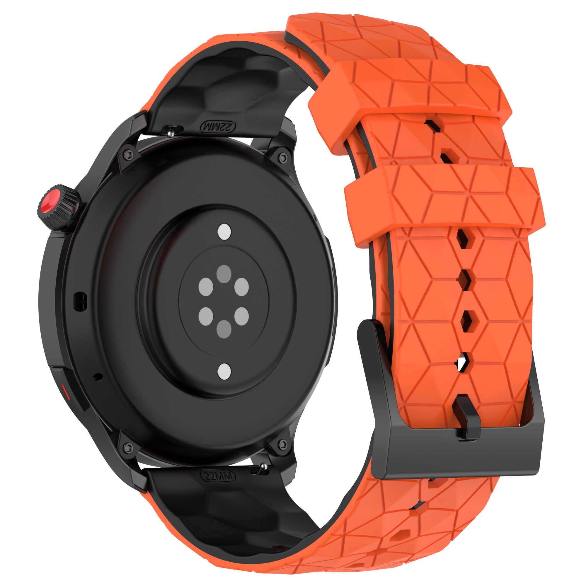 Silicone Watch Bands for Garmin Move Trend 20mm Dual Color Football Pattern Sports Strap