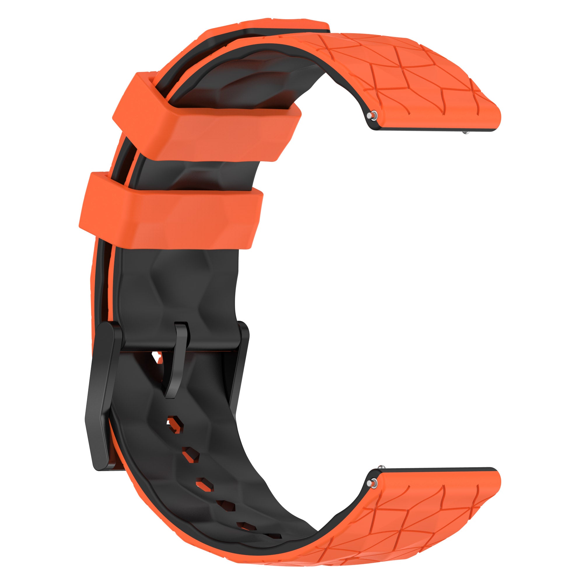 Silicone Watch Bands for Garmin Move Trend 20mm Dual Color Football Pattern Sports Strap