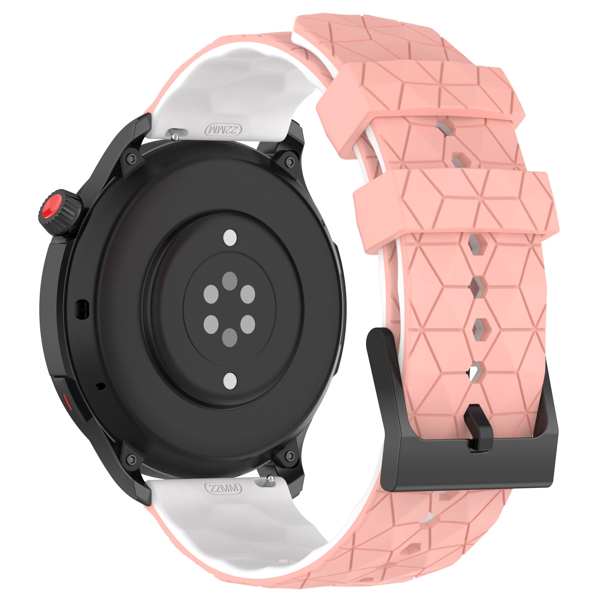 Silicone Watch Bands for Garmin Move Trend 20mm Dual Color Football Pattern Sports Strap
