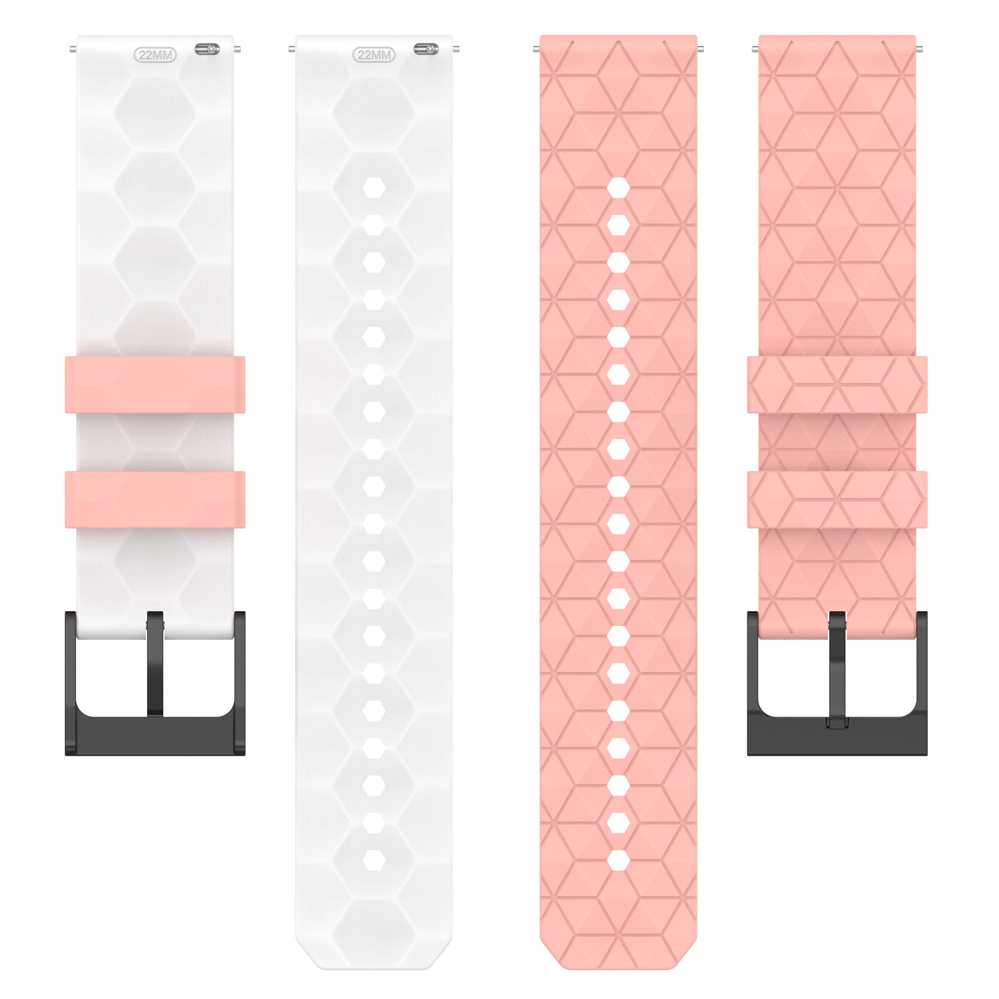 Silicone Watch Bands for Garmin Move Trend 20mm Dual Color Football Pattern Sports Strap