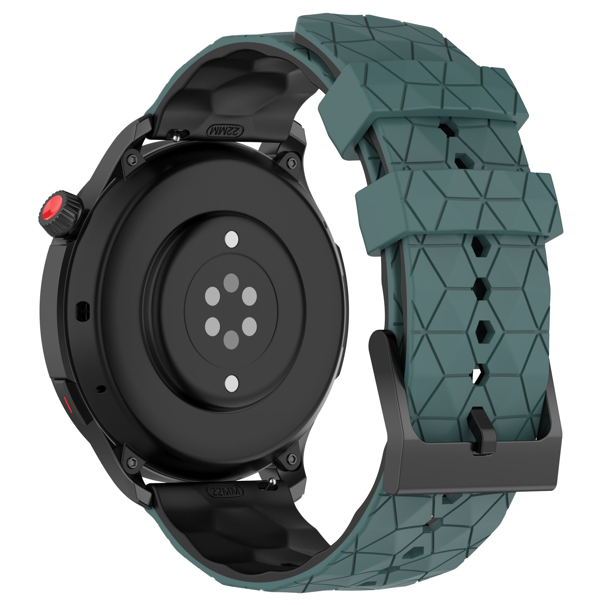 Silicone Watch Bands for Garmin Move Trend 20mm Dual Color Football Pattern Sports Strap
