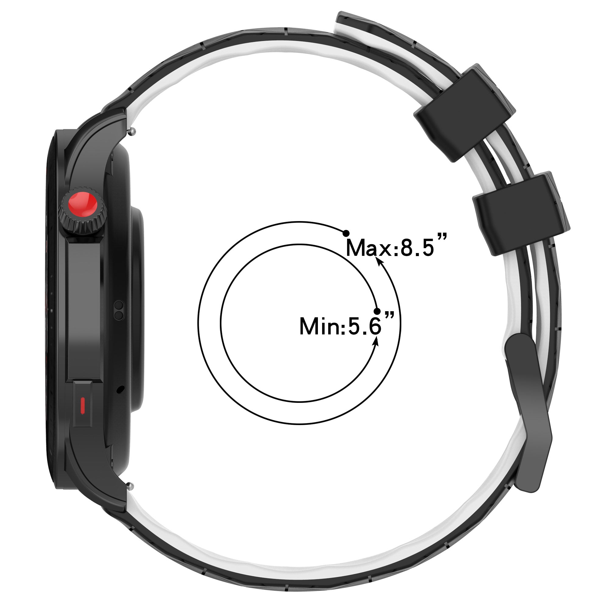 Silicone Watch Bands for Garmin Move Trend 20mm Dual Color Football Pattern Sports Strap