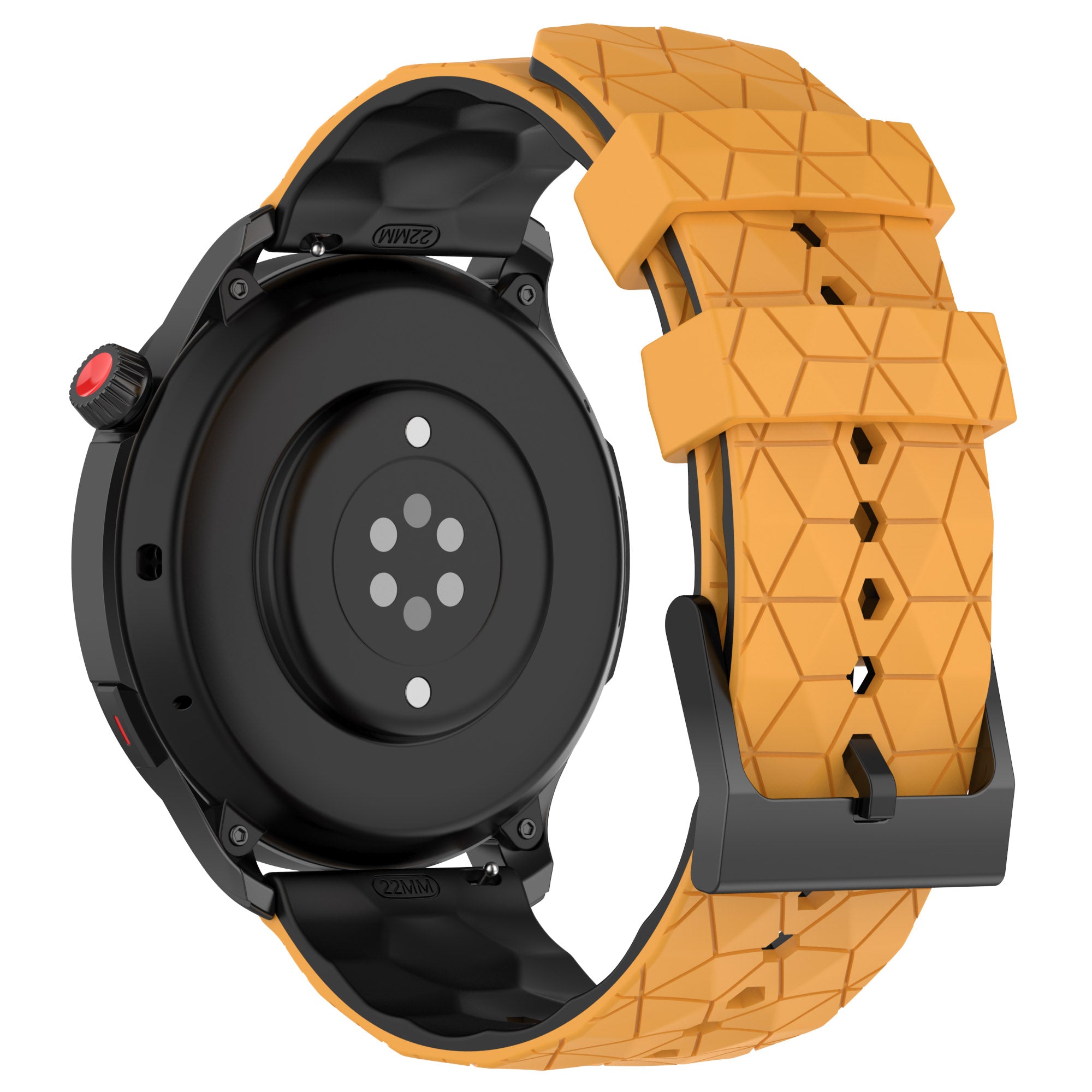 Silicone Watch Bands for Garmin Move Trend 20mm Dual Color Football Pattern Sports Strap